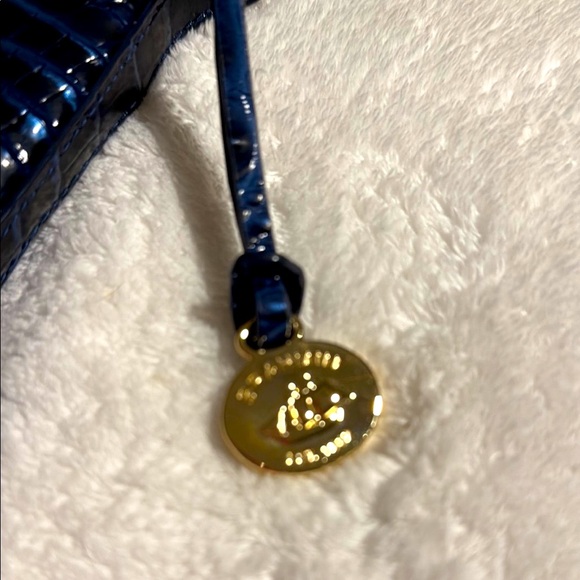 Brahmin Blue Crocodile Embossed Crossbody Bag - Picture 3 of 8